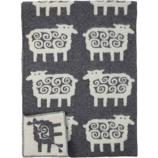 Klippan Yllefabrik Sheep Tæppe t/hvidt - Plaider & Tæpper Grå - 220802