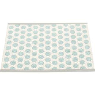 Pappelina, Noa tæppe 70x50 cm pale turquoise / vanilla / warm grey stripe