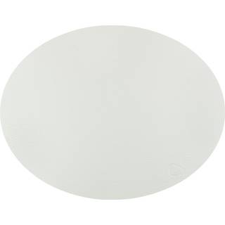 Brun oval læder dækkeserviet - Lind DNA