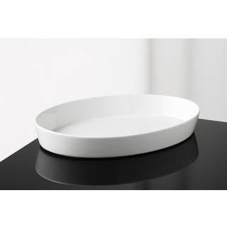 AIDA Aroma ovalt fad 36 cm - hvid
