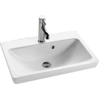 Dansani Lotto vask 52 cm i porcelæn - hvid