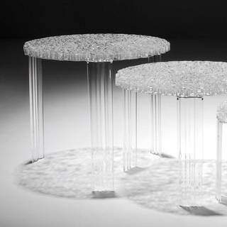 Kartell T-table Sidebord Ii Krystal - Sofabord Pmma Klar - 8502B4