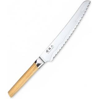 KAI Seki Magoroku Composite Brotmesser 23 cm - VG-10 Stahl - Griff Pakkaholz - Braun,Silber