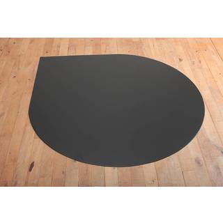 Morsø Gulvplade I Stål Dråbe 110x130 Cm Sort