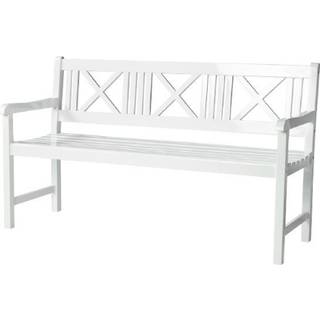 Cinas Rosenborg havebænk, hvid, PU, 59 x 150 cm