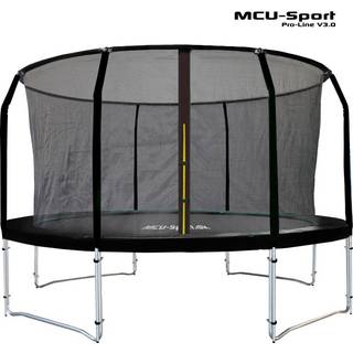 MCU-Sport Pro-line 4,3m Sort Trampolin V3.0 + Pro sikkerhedsnet