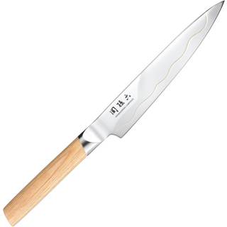 KAI Seki Magoroku Composite Allzweckmesser 15 cm - VG-10 Stahl - Griff Pakkaholz - Braun,Silber