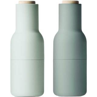 Audo Copenhagen Bottle kværn sæt med 2 stk Ash-carbon (låg i bøg)