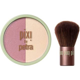 Pixi Make-up Ansigtsmakeup Cheeks Beauty Blush Duo + Kabuki Fersken-honning 10,21 g (18.022,00 kr / 1 kg) - 10,21 g