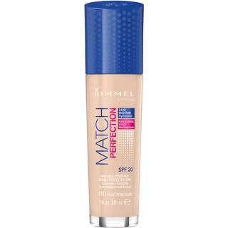 Rimmel Match Perfection Flydende foundation SPF 20 Skygge 400 Natural Beige 30 ml - 30 ml