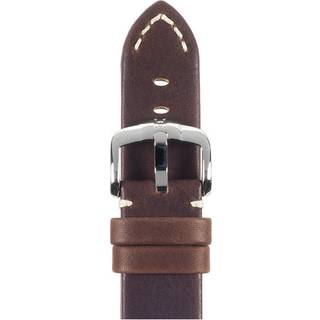 HIRSCH Ranger Retro Leather Watch Strap Brown