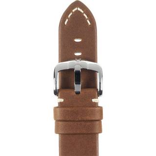 HIRSCH Ranger Retro Leather Watch Strap Golden Brown