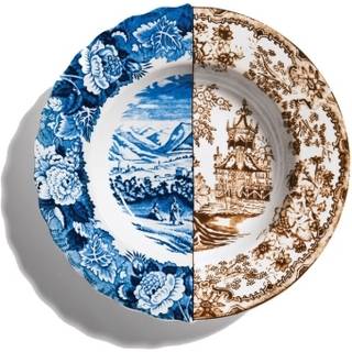 Seletti - Hybrid-Sofronia Soup Bowl In Porcelain Ø 25,4 cm H 4,2 cm - Suppeskåle - Ctrlzak - Flerfarvet