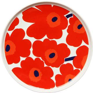 Marimekko Unikko tallerken beige/hvid Ø25 cm
