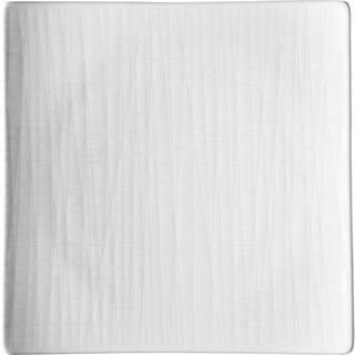 Rosenthal Mesh Relief Flad Kvadratisk Tallerken 22 Cm - Asietter Hvid - 11770-800001-16182