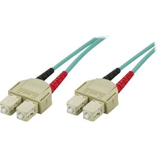 DELTACO OM3 fiber cable SC - SC, duplex, multimode, 50/125, 10m