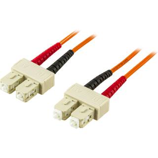 DELTACO Fiber cable SC - SC 50/125 duplex multimode 1m