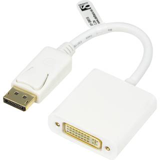 Deltaco DisplayPort- DVI-D Dual Link adapter- Sort