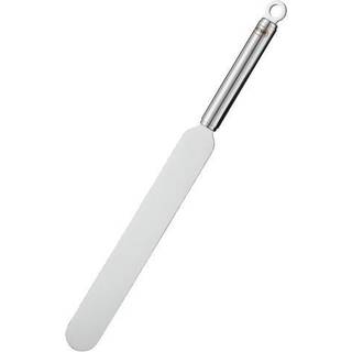 Rösle Streich-Palette gerade 25 cm mit Rundgriff - Edelstahl - Silber