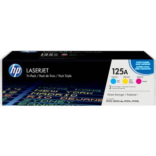 HP 125A / CF373AM 3-Pack Toner - Lasertoner Cyan, Magenta, Gul