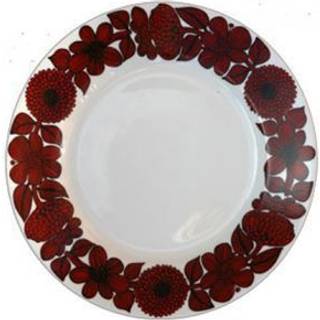 Rød Aster tallerken, 28 cm