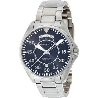 Hamilton Khaki Aviation Pilot Automatic Black Dial Stainless Steel Bracelet Men's Watch H64615135
