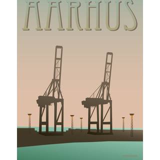 Tilbud: Spar 40% - Aarhus Havnen - Plakat 15x21 cm fra ViSSEVASSE