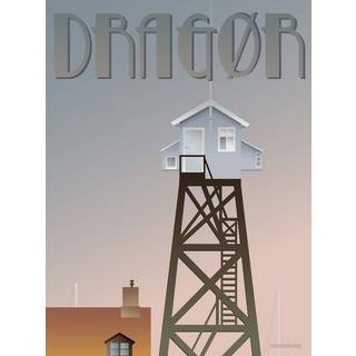 Tilbud: Spar 75% - Dragør Lodstårnet - Plakat 15x21 cm fra ViSSEVASSE
