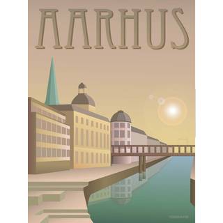 Tilbud: Spar 60% - Aarhus Åen - Plakat 50x70 cm fra ViSSEVASSE