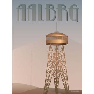 Tilbud: Spar 60% - Aalborg Tårnet - Plakat 15x21 cm fra ViSSEVASSE