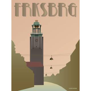 Tilbud: Spar 75% - Frederiksberg Rådhuset - Plakat 15x21 cm fra ViSSEVASSE