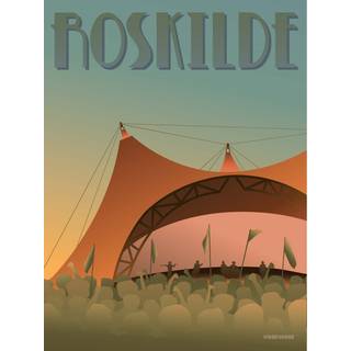 Tilbud: Spar 40% - Roskilde Festival - Plakat 30x40 cm fra ViSSEVASSE