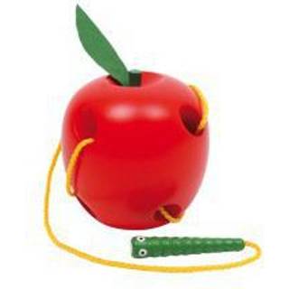 Small foot Threading Game Apple and Worm aktiviteter legetøj af træ 3 y+ 2 stk. - 2 stk.