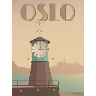 Tilbud: Spar 60% - Oslo Aker Brygge - Plakat 15x21 cm fra ViSSEVASSE