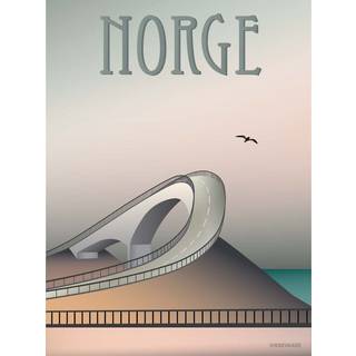 Tilbud: Spar 40% - Norge Atlanterhavsvejen - Plakat 15x21 cm fra ViSSEVASSE