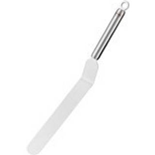 Rösle Streich-Palette gekröpft 25 cm mit Rundgriff - Edelstahl - Silber