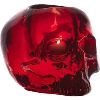 Kosta Boda Skull lysestage 8,5 cm klart glas