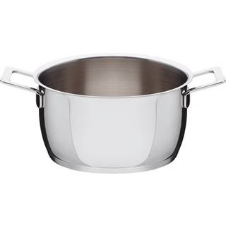 Alessi - Pots & Pans Casserole with 2 handles - Ø 20 cm - Gryder og kasseroller - Jasper Morrison - Sølv