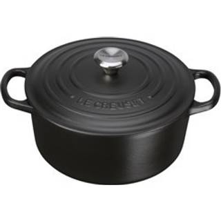 Le Creuset Signature støbejerns rund gryde 22 cm matte black