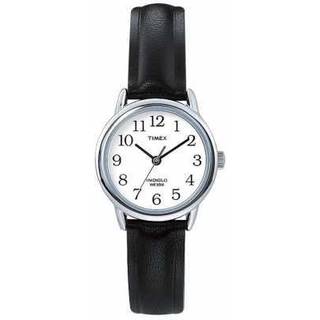 Timex Chronograph White Dial Black Leather Strap Women's Watch T20441