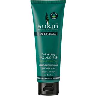 Sukin Super Greens Detoxifying Facial Scrub - Vegansk - 125 ml