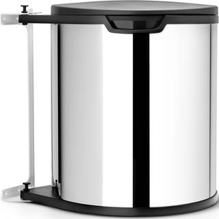 Brabantia Affaldsspand til underskab rund, plastindsats (inkl beslag) 15 L Blankpoleret stål