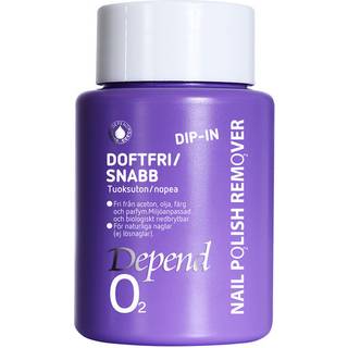 Depend O2 Dip-in Neglelakfjerner Lugtfri/Hurtigvirkende Lilla 75 ml