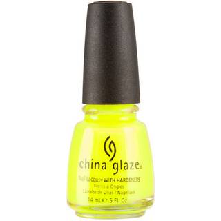 China Glaze Nail Lacquer with Hardeners 875 Yellow Polka Dot Bikini