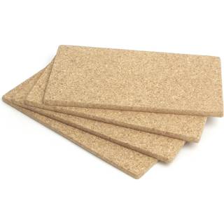 Plankebrikker i kork, 30,5x16,7 cm, 4 stk - Exxent