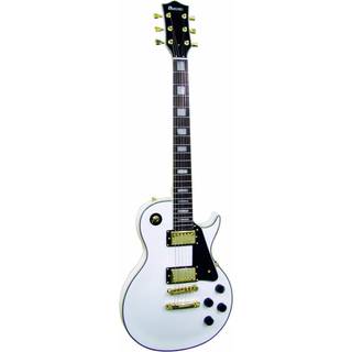 Dimavery LP-520 E-Guitar, white/gold TILBUD NU