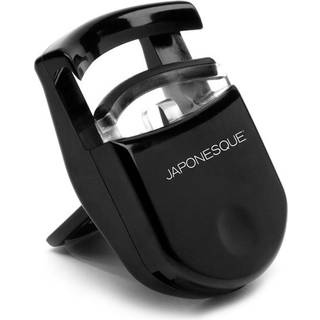 Japonesque Travel Eyelash Curler Black - Plasty Eyelash Curlers til rejsemakeup - leveres med bonusudskiftning Lash Pad - 1 Pack
