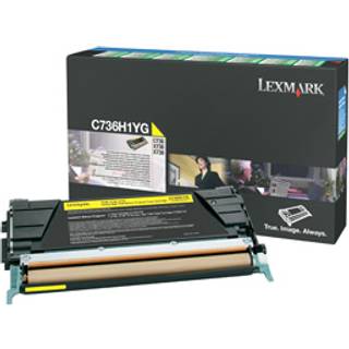 Lexmark Tonerkassette gul Return Prog High Yield 10.000 sider C736H1YG