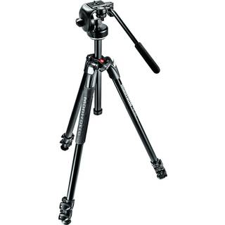 Manfrotto 290 XTRA Kit, aluminum tripod with 3 segments, 2-way panhead