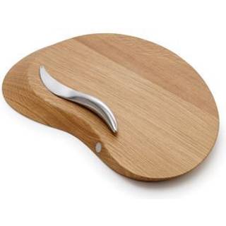 FORMA Serveringsbræt til ost og all-round ostekniv, Georg Jensen, Egetræ / Mat rustfrit stål